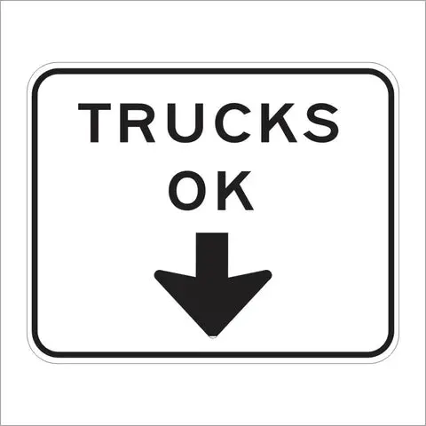 R70 (Ca) Trucks Ok With Down Arrow Sign 1