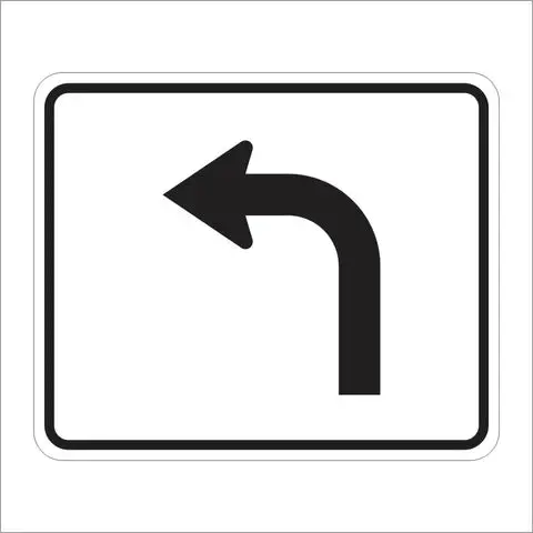 R73-1 (Ca) Left Turn (Symbol) Sign 1