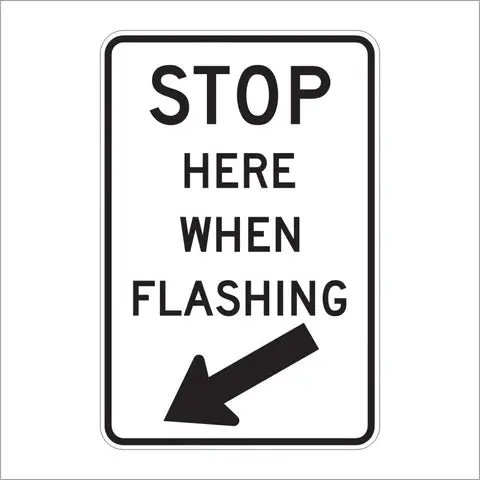 R8-10 Stop Here When Flashing With Arrow Sign 1