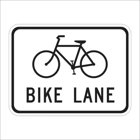 R81 (Ca) Bike Lane Sign 1