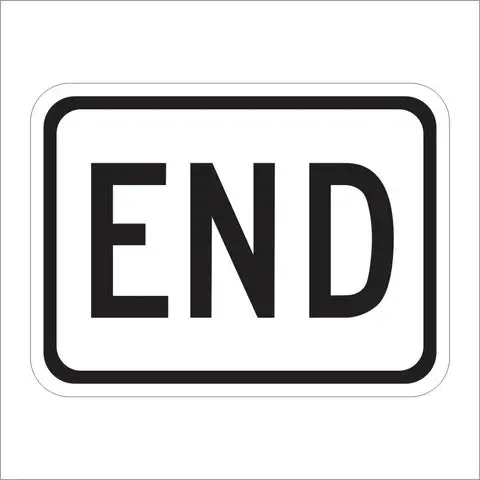 R81b (Ca) End Sign 1