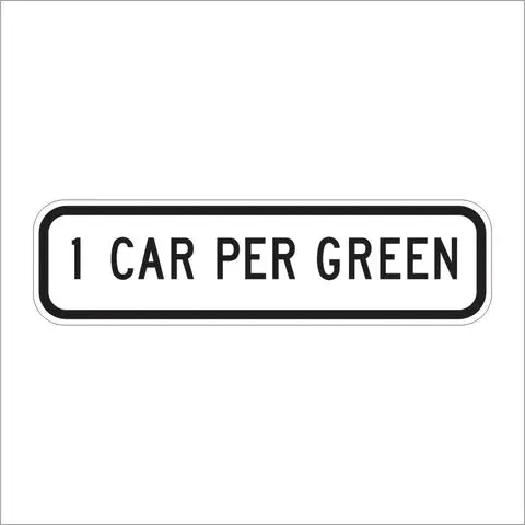 R89 (Ca) 1 Car Per Green Sign 1