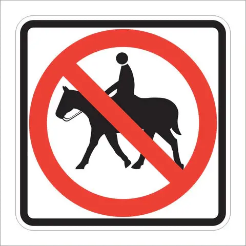 R9-14 No Equestrians (Horse) Sign 1