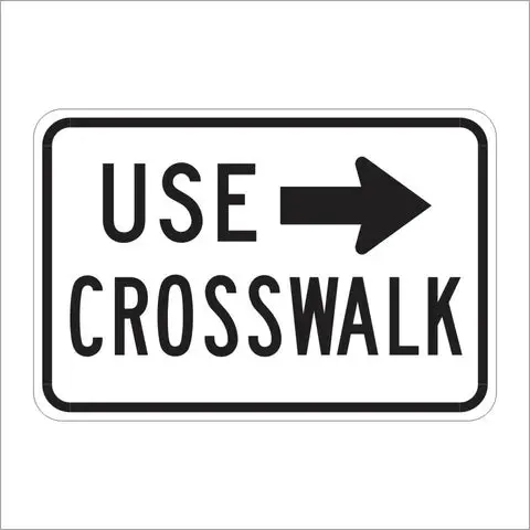 R9-3Bp Use Crosswalk With Arrow Sign 1