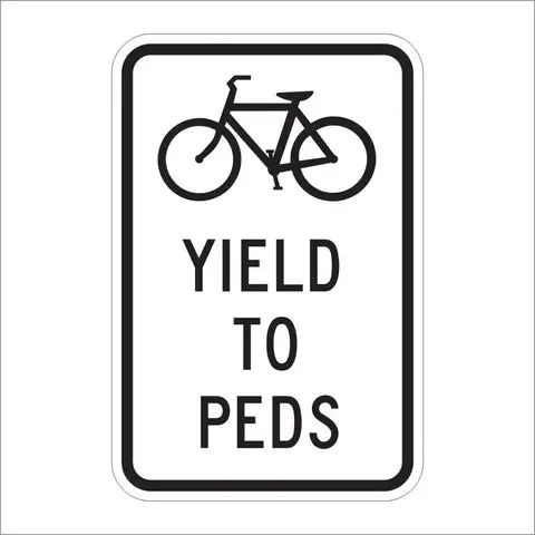 R9-6 Yield To Peds Sign 1