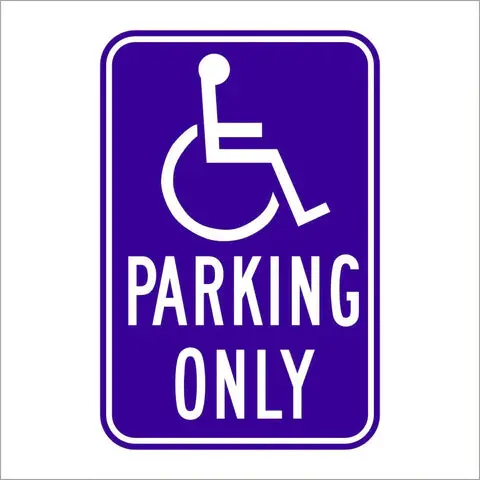 R99 (Ca) Handicap Parking Only Sign 1