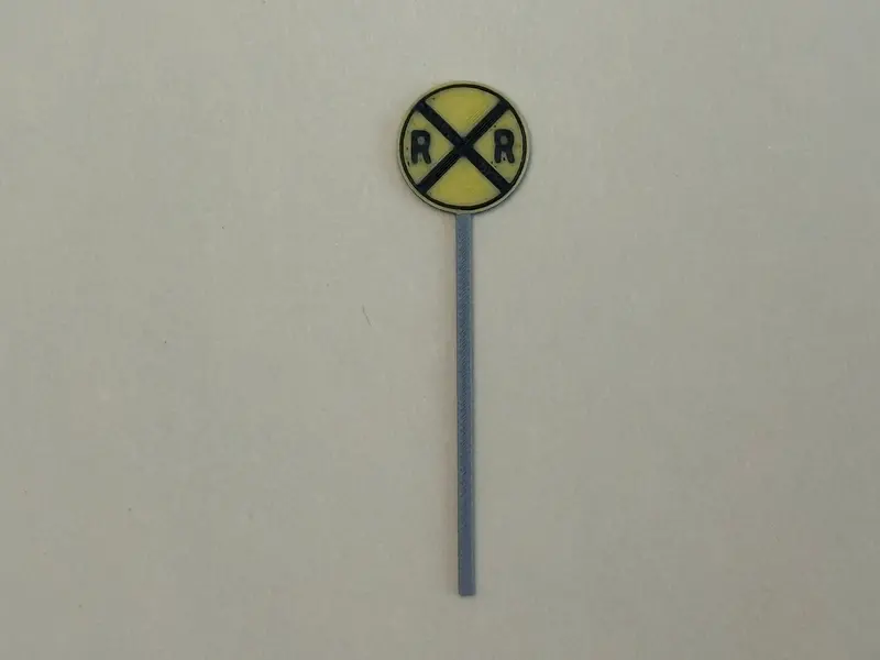 Railroad Crossing Ahead Sign 1