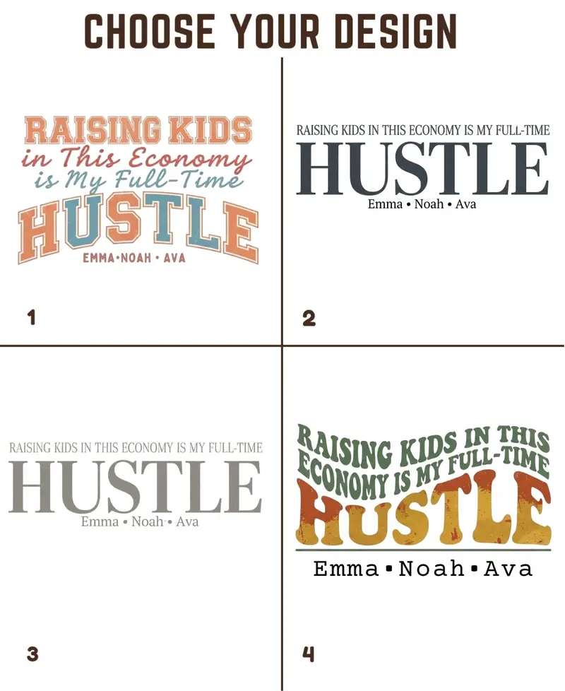 Raising Kid In This Economy Is My Full-Time Hustle Cotton Tshirt 2