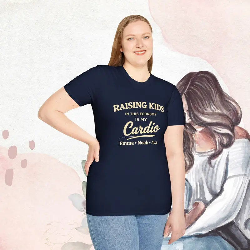Raising Kids In This Economy Is My Cardio Cotton Tee 11