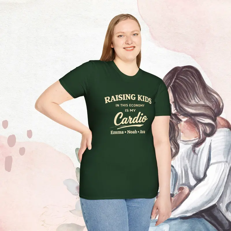 Raising Kids In This Economy Is My Cardio Cotton Tee 21