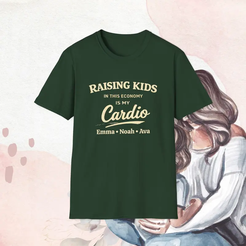 Raising Kids In This Economy Is My Cardio Cotton Tee 7