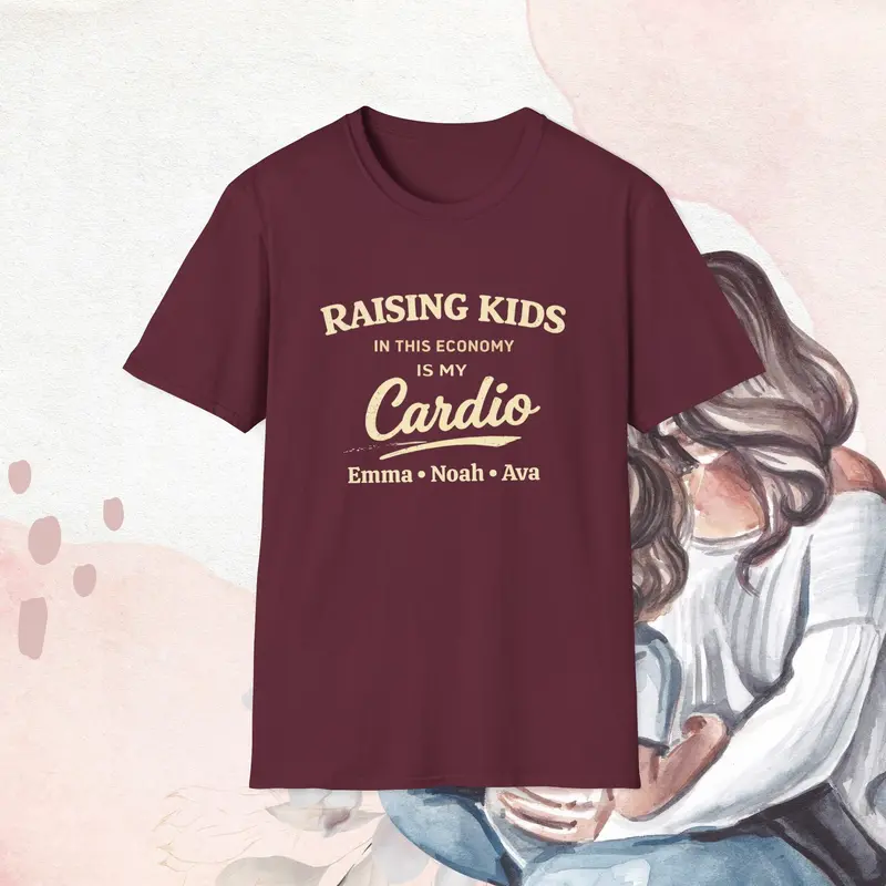 Raising Kids In This Economy Is My Cardio Cotton Tee 8