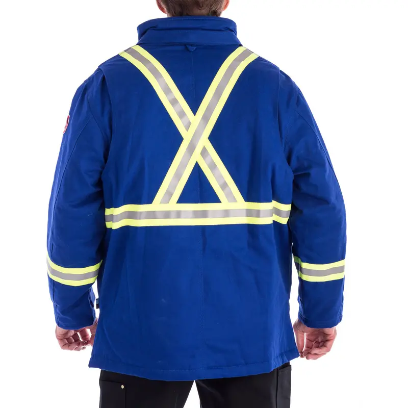 Rasco Flame Resistant Men's High Visibility Insulated Parka - Blue 2