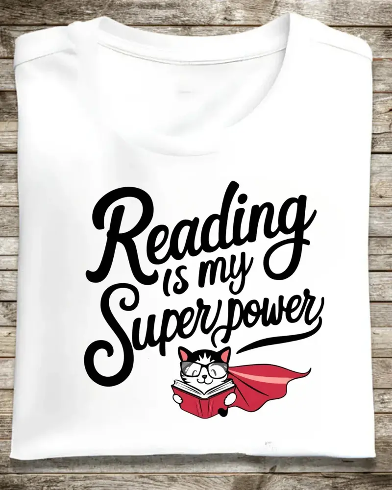 Reading Is My Superpower Cotton Tee 1