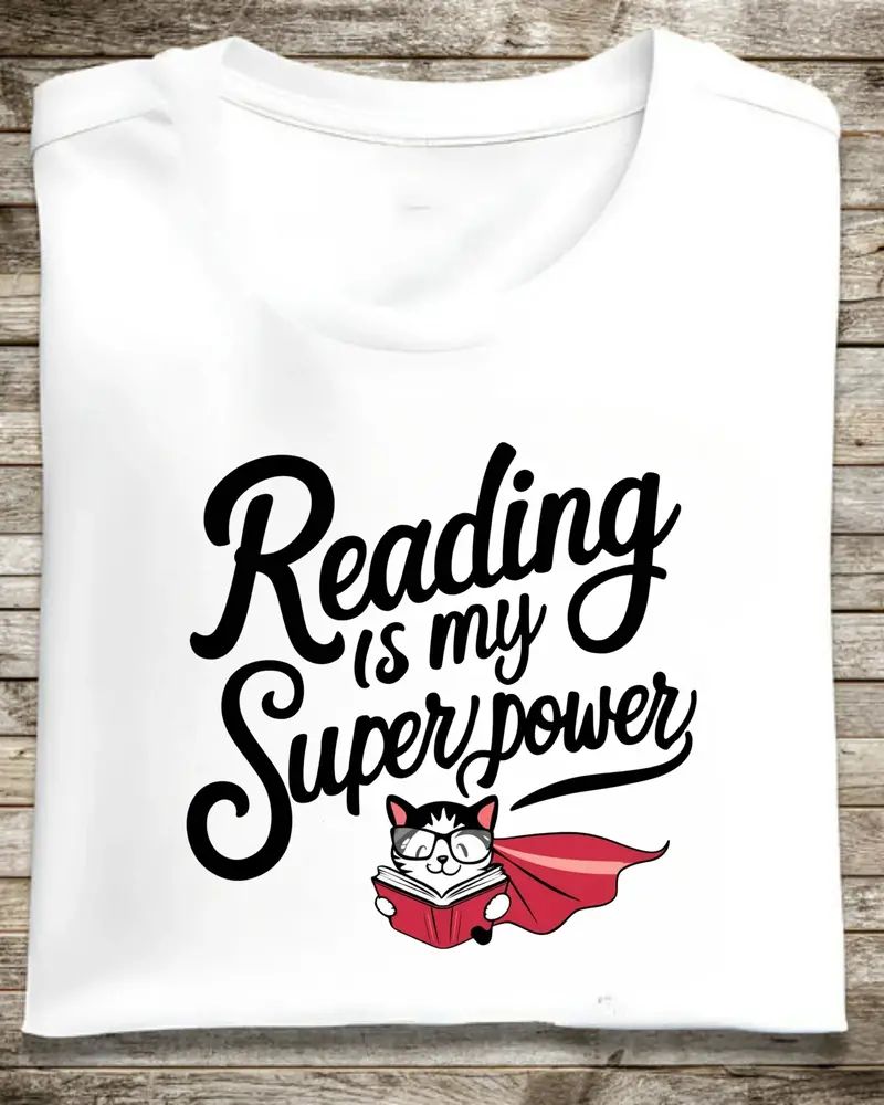 Reading Is My Superpower Cotton Tshirt 1