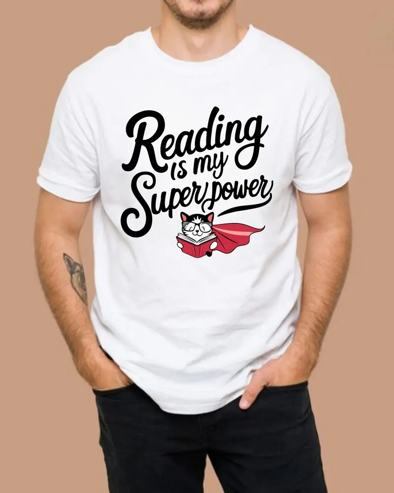 Reading Is My Superpower Cotton Tshirt 4