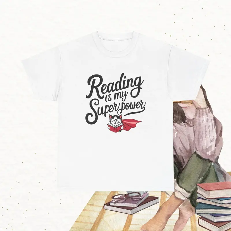 Reading Is My Superpower Cotton Tshirt 5