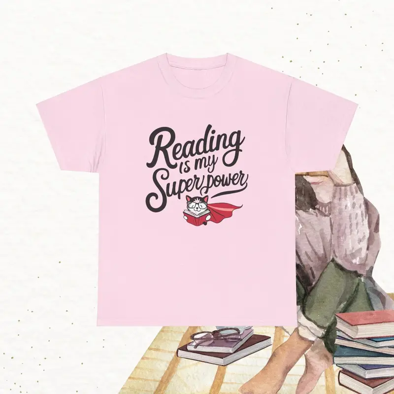 Reading Is My Superpower Cotton Tshirt 6