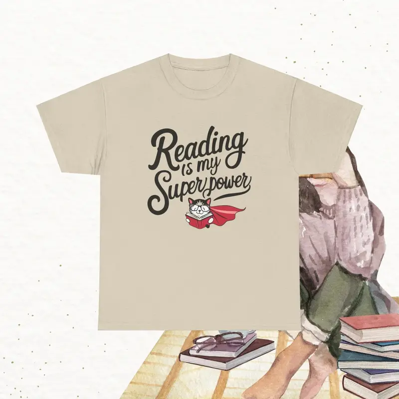 Reading Is My Superpower Cotton Tshirt 7
