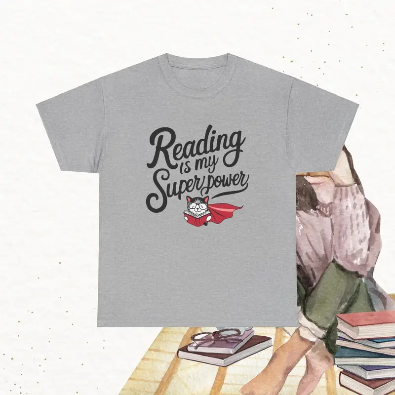 Reading Is My Superpower Cotton Tshirt 8