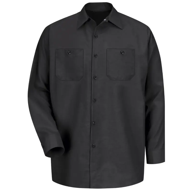 Red Kap Men's Long Sleeve Industrial Work Shirt - Black 2