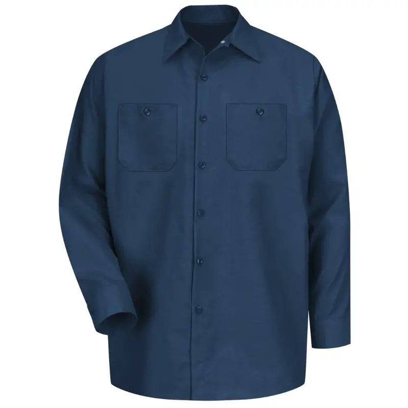 Red Kap Men's Long Sleeve Industrial Work Shirt - Navy 2