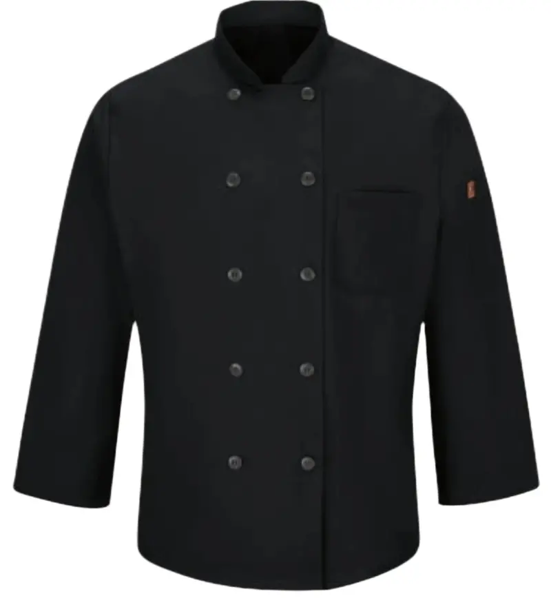 Red Kap Men's Oilblok + Mimix Button-Up Chef Coat 1
