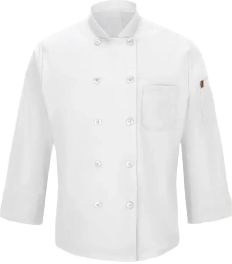 Red Kap Men's Oilblok + Mimix Button-Up Chef Coat 2