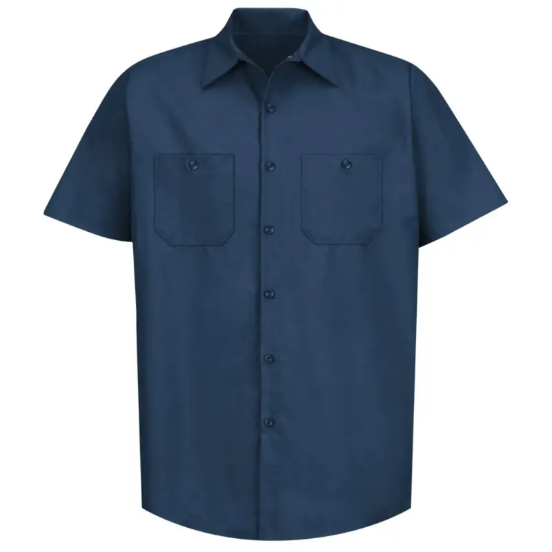 Red Kap Men's Short Sleeve Industrial Work Shirt - Navy 2