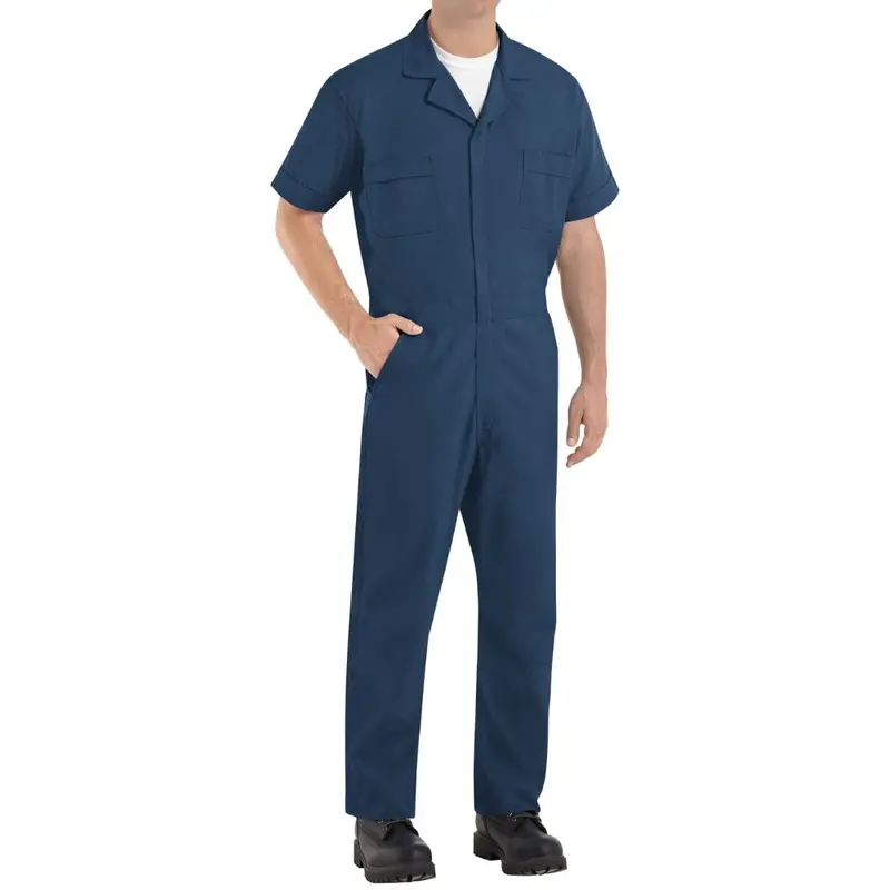 Red Kap Men's Short Sleeve Speed Suit Coverall Cp40 - Navy 1