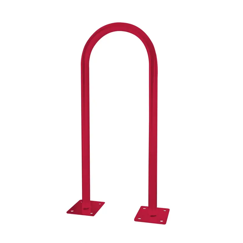 Red U Shape Outdoor Bike Rack | Single Loop Commercial Bike Stand (2-3 Capacity) 1
