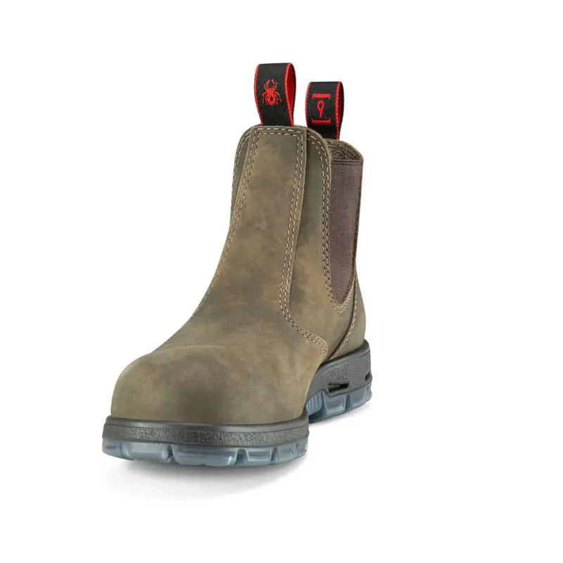 Redback Bobcat Unisex Slip On Steel Toe Work Boot - Iron Bark Psbib 3