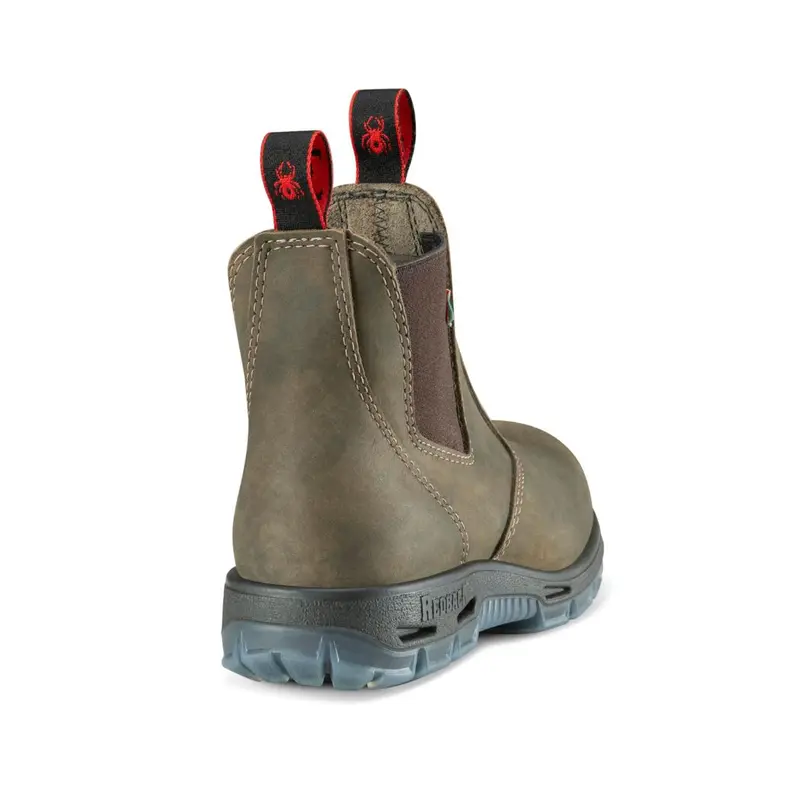 Redback Bobcat Unisex Slip On Steel Toe Work Boot - Iron Bark Psbib 4