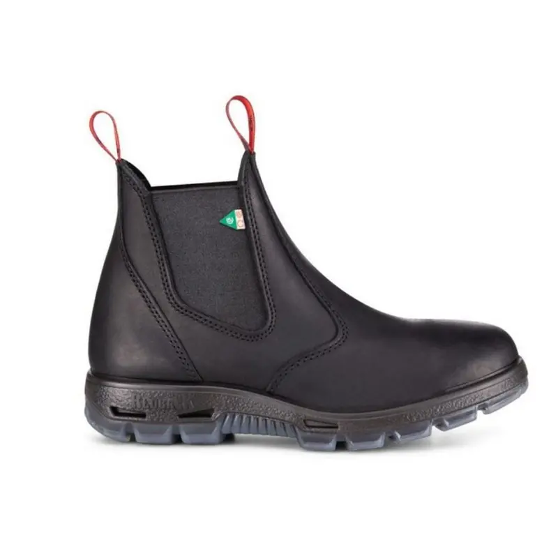 Redback Bobcat Unisex Slip On Steel Toe Work Boot Psbbk - Black 3