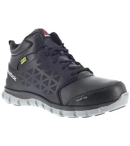 Reebok Sublite Mens Athletic Mid-Cut With Cushguard™ Internal Met Guard - Black #Rb4143 1