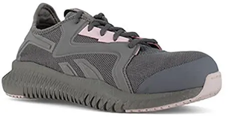 Reebok Women's Grey And Pink Flexagon 3.0 Work Shoe #Rb461 1