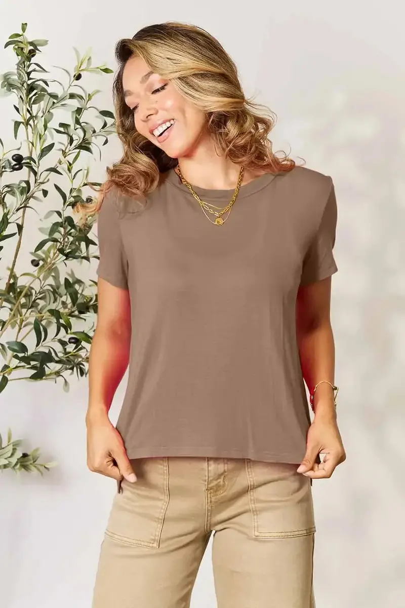 Relaxed-Fit Round-Neck Short-Sleeve T-Shirt – Plus Size