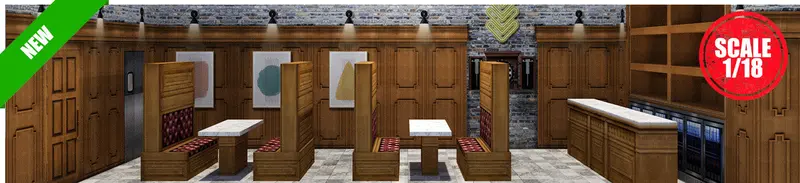 Restaurant Pop-Up Diorama 1/18 1