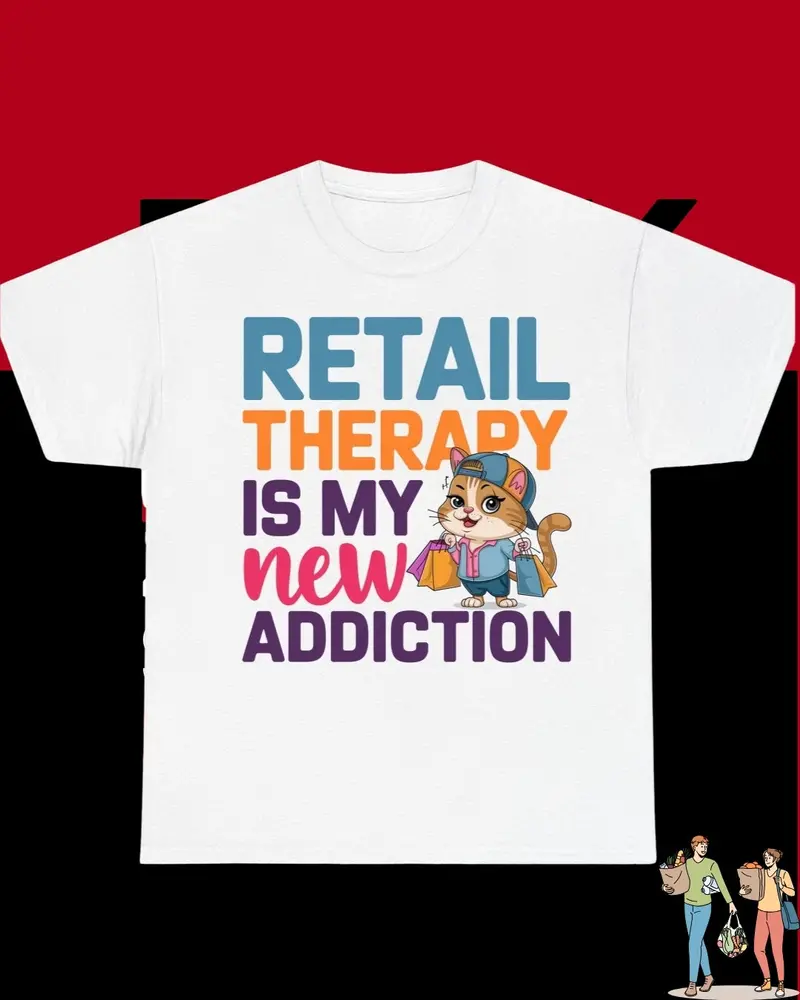 Retail Therapy Cotton T-Shirt 1