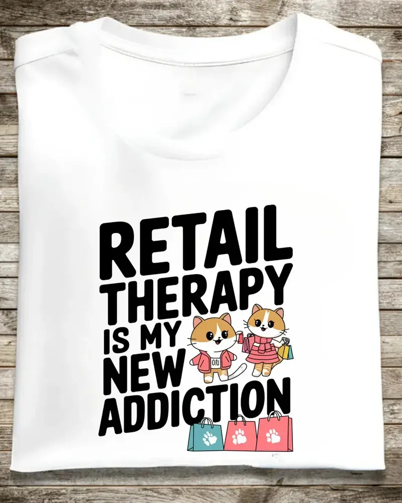 Retail Therapy Is My New Addiction Unisex Softstyle T-Shirt 1