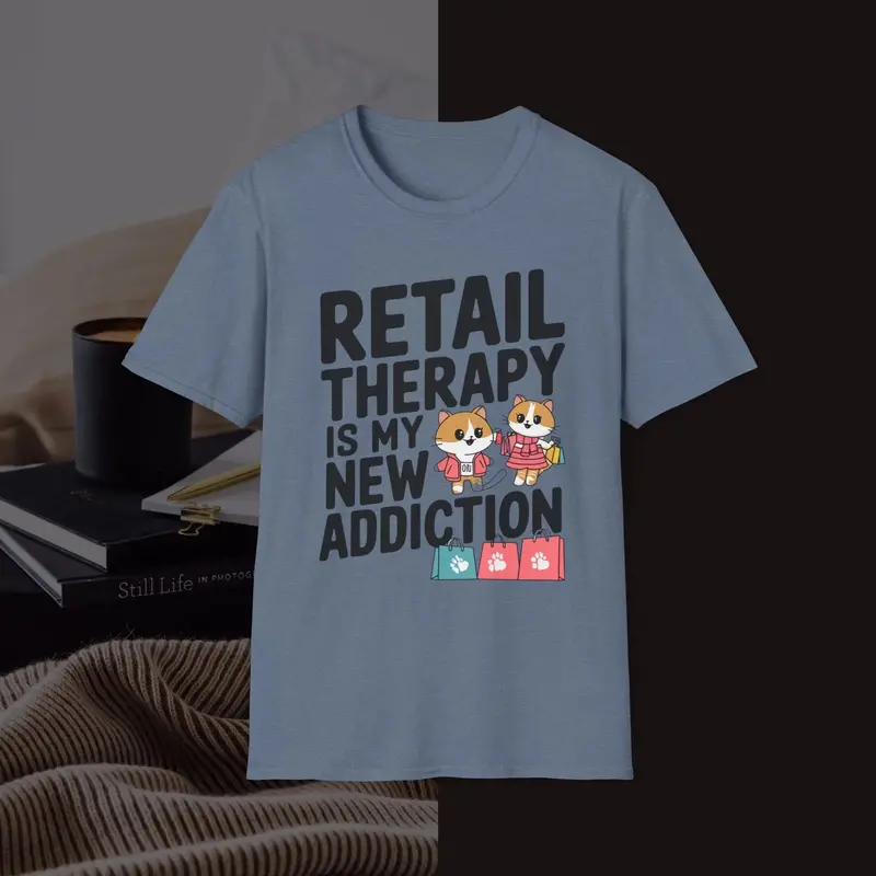 Retail Therapy Is My New Addiction Unisex Softstyle T-Shirt 10