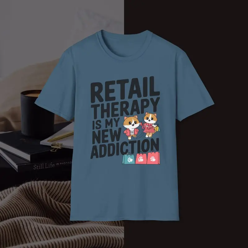 Retail Therapy Is My New Addiction Unisex Softstyle T-Shirt 11