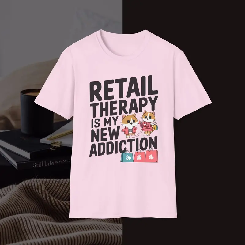 Retail Therapy Is My New Addiction Unisex Softstyle T-Shirt 12