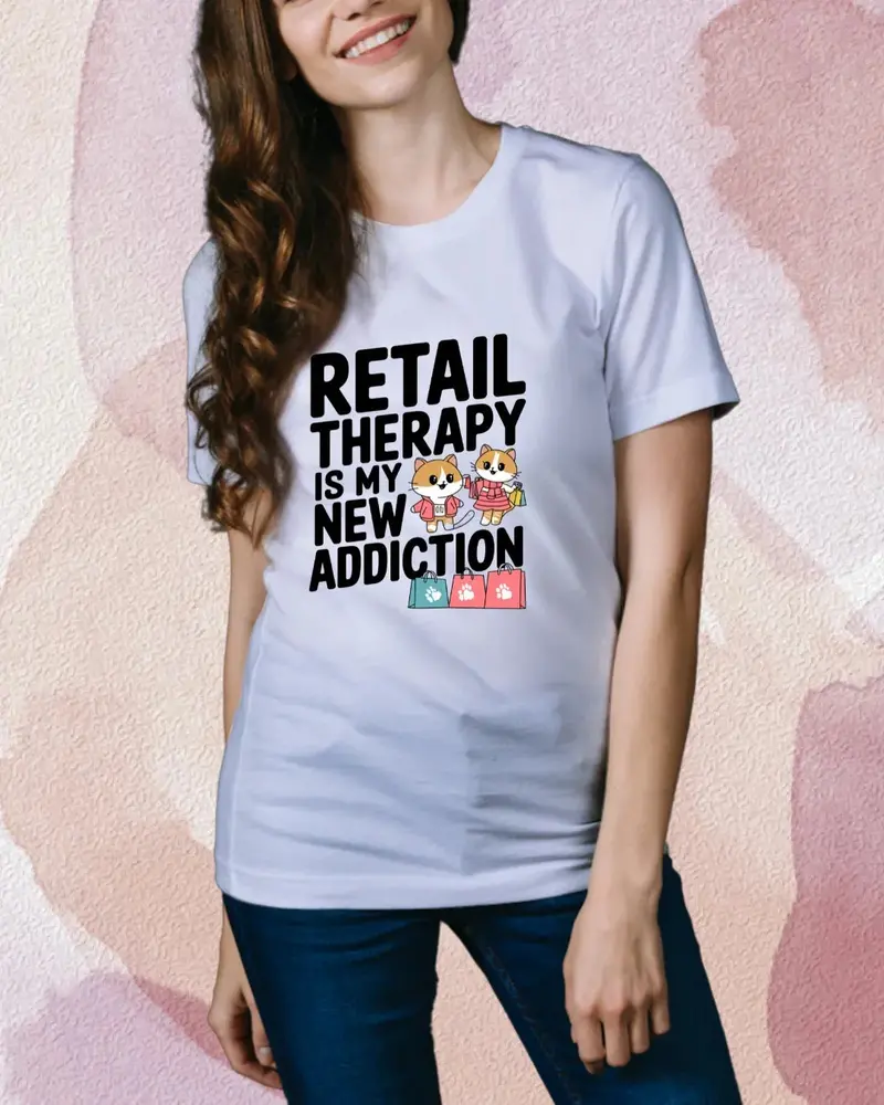 Retail Therapy Is My New Addiction Unisex Softstyle T-Shirt 2