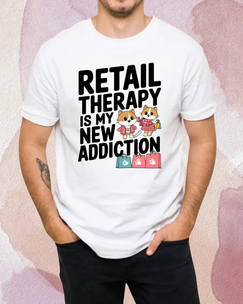 Retail Therapy Is My New Addiction Unisex Softstyle T-Shirt 3