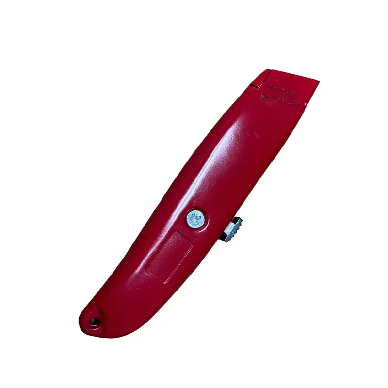 Retractable Utility Knife - 5.5" Aluminum Handle, Locking 0.9" Steel Blade 2