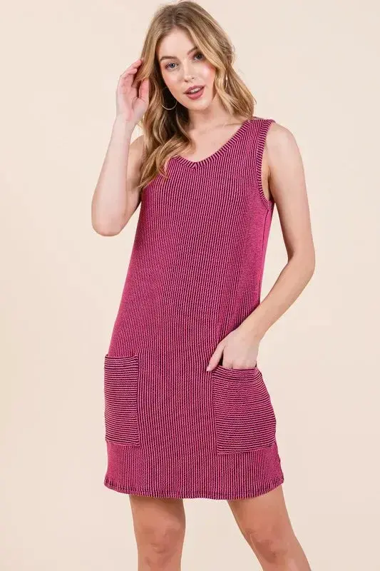 Rib Knit Tank Dress 1