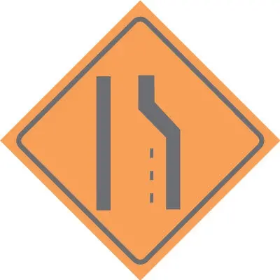 Right Lane Narrows Symbol 1