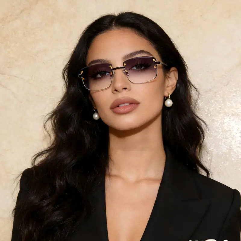 Rimless Gradient Tinted Sunglasses 1