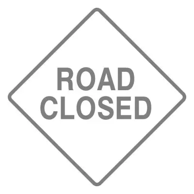 Road Closed/ White 1